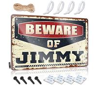 Man Cave Signs For Men Beware Of Jimmy Sign Signs For Garage Funny Decor For Bar(20X30CM)