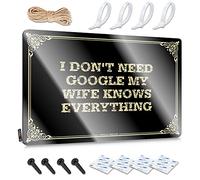 Man Cave Signs for Men I Don't Need Google My Wife Knows Everything Tin Sign Beer Decorations for Man Cave Funny Beer Sign(30X40CM)