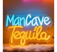 Man Cave Tequila LED Neon Sign, USB Powered Dimmable Decorative Neon Light for Bar Man Cave Game Rooms Home Living Room Wall Table Light Up Neon Decor