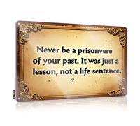 Man Cave Tin Sign Embrace Your Past, Learn From It, Move Forward. Tin Sign Bar Rules Sign Dorm Door Sign(30X40CM)