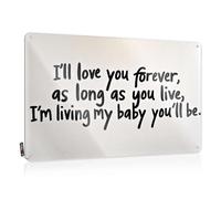 Man Cave Tin Sign I'Ll Love You Forever, As Long As You Live. Tin Sign Bar Rules Sign Dorm Door Sign(30X40CM)