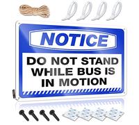 Man Cave Wall Decor Notice Do Not Stand While Bus Is In Motion Tin Sign Metal Tin Sign Retro Home Decor For Men(30X40CM)