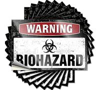 Man Cave Wall Decor Sign Home Decor Man Laminated Day Bulk - Warning Biohazard/Family Car Stickers for Back Window(12X18CM-6Pcs)