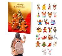 Man - Christmas Calendar with 24 Day Countdown | Mini Acrylic Ornaments 24 Pieces Cute Holiday Decoration Collectible for the Year