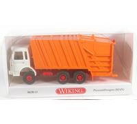 Man Compactor Garbage Truck (White/Communal Orange) 1967-1972 1:87 WIKING IN