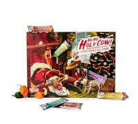 Man Crates Jerky Advent Calendar 2025 Featuring "Ho-Ho-Holy Cow" Artwork - Includes 25 Delicious Bites of Beef Jerky - Delicious Flavors Like Pinot Noir, Maple Bourbon, and More