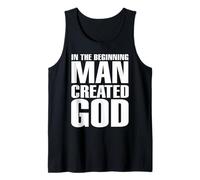 Man Created God Anti Religion Atheist Atheism Tank Top