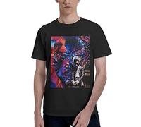 Man Crew Neck T-Shirt Short Sleeve Tops for Kid Custom cudi T Shirts,Comfortable T Shirt Black
