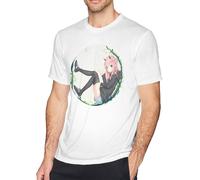 Man Darling in The FranXX Casual T Shirt Sports Short Sleeve Loose Round Neck Tee(3X-Large)