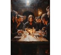 Man Diamond Art Dining Table Diamond Painting Kits for Adults Beginner 5D DIY Full Square Drill Cross Stitch Kits for Adults Arts and Crafts for Bedroom Decor, Room Decor, Gifts 100*135CM -bby250775