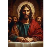 Man Diamond Art Kits Adults, Diamond Painting The Last Supper Dimond Art 5D DIY Full Round Drill Crystal Embroidery Cross Stitch Crafts Crafts for Adults, Home Room Decor, Gifts 50x70cm -bby260538