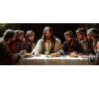 Man Diamond Art, The Last Supper 5D Diamond Painting Kits, 5D Full Drill Crystal Art Kits for Adults, Cross Stitch Embroidery Crafts Pictures, DIY Adult Crafts, Gifts, Spring Decoration 64x28in L-9375