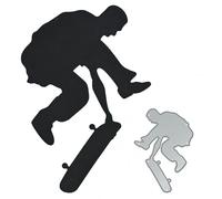 Man Doing Skateboard Tricks Metal Cutting Die, Skater, Card Making, Scrapbooking, Paper Crafts, Stencil, A3