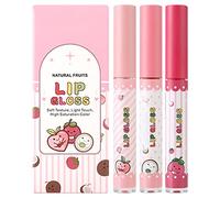 Man Eater Lip Gloss Velvet Pink Lip Glaze Non Stick Cup Three Fruits Set Lip Gloss Nude Color Cute Set Lipstick Lasting Lipstick Lip Gloss Makeup Gift Girls Rose Lip Liner Toasted