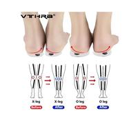 (Man EU 40-45) Magnets Silicon Orthopedic Insoles Legs Knee Varus Correction Heel Pads