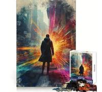Man Facing Bright Future Jigsaw Puzzles for Teenagers 1000 Pieces Memory Train Fine Thick Home Game Birthday Present (50x75cm)