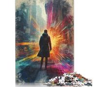 Man Facing Bright Future Jigsaw Puzzles Puzzles for Adults Kids. 1000 Piece Impossible Challenge Toy Educational Games Home Decoration for Adults& Kids Age 14 Years Up 1000pcs (75x50cm)