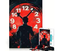 Man Facing Clock 1000 Piece Jigsaws for Teenagers Puzzle Cognitive Boost Perfect Connection Fun Play (38x26cm)