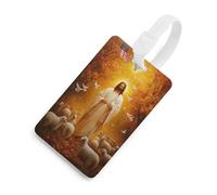 Man Flag Sheep Doves Funny Luggage Tag Identifiers Travel Bag Tags with Name ID Label for Suitcase Backpack