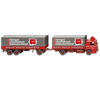 MAN Flatbed road train Spedition Gustav Mäuler - Model Car, Wiking 1:87 - collector's item - NO TOY!!!
