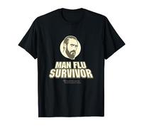 Man Flu Survivor Statement and Face Man Flu T-Shirt