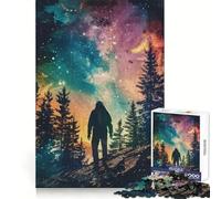 Man Forest 1000 Piece Jigsaw Puzzles for Teenagers Brain Exercise Bright Color Pattern Build (38x26cm)