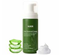 Man Hair Removal Cream, Hair Removal Cream for Men, Natural Aloe Vera Quick Gentle Fast-Acting Hair Remover Mousse for Face Body & Intimate, Moisturizing Nourishing Non-sticky (60ml, 1)