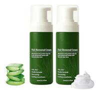 Man Hair Removal Cream, Natural Aloe Vera Quick Gentle Fast-Acting Hair Remover Mousse,For Face Body, Moisturizing & Non-Sticky, for All Skin Types