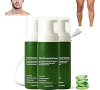 Man Hair Removal Cream,Quick & Gentle No-Shave Hair Removal Spray,Natural Aloe Vera Quick Gentle Fast-Acting Hair Remover Mousse for Face,Body & Intimate Areas,Moisturizing & Non-sticky (3)