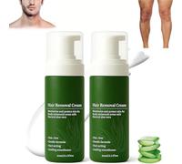 Man Hair Removal Cream,Quick & Gentle No-Shave Hair Removal Spray,Natural Aloe Vera Quick Gentle Fast-Acting Hair Remover Mousse for Face,Body & Intimate Areas,Moisturizing & Non-sticky (2)