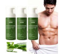 Man Hair Removal, Soothing and Gentle Man Hair Removal Cream,Natural Aloe Vera Moisturizing Nourishing Non-sticky, For Face, Body