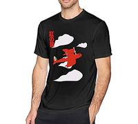 Man Hayao Miyazaki Porco Rosso T Shirts Tees Casual Blouse Tops Size M Black