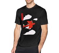 Man Hayao Miyazaki Porco Rosso T Shirts Tees Casual Blouse Tops(XX-Large)