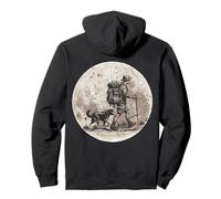 Man Hiker and Dog Best Friend Nature Mountain Trail Hiking Pullover Hoodie
