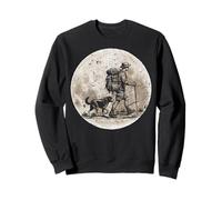 Man Hiker and Dog Best Friend Nature Mountain Trail Hiking Sweatshirt