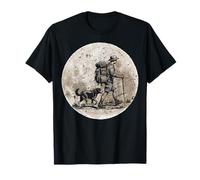 Man Hiker and Dog Best Friend Nature Mountain Trail Hiking T-Shirt