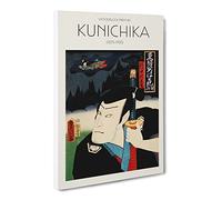 Man Holding A Samurai Sword By Toyohara Kunichika Exhibition Museum Asian Japanese Canvas Wall Art Print Ready to Hang, Framed Picture for Living Room Bedroom Home Office Décor, 20x14 Inch (50x35 cm)