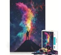 Man Holding Cosmic Flame Adult Jigsaw Puzzles1000 Pieces Sharp Mind DownTime Game Family Pastime Art Display (50x75cm)