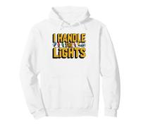 Man House Christmas Lights Approved Electrician Light Hanger Pullover Hoodie