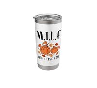 Man I Love Fall Funny Thanksgiving Pumpkin Fall Autumn Stainless Steel Insulated Tumbler