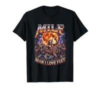 Man I Love Feet Milf DILF Funny Alpha Wolf Bootleg Meme Value Graphic T-Shirt