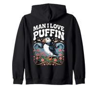 Man I Love Puffin Seabird Bird Watching Lover Zip Hoodie