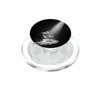 Man In Flat Cap Kneeling By Chair Spotlight Noir Art PopSockets PopGrip for MagSafe