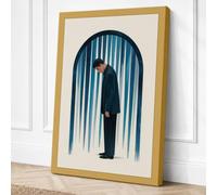 Man in the Rain Modern Canvas Wall Art Print 30x20 Inch (76 x 51 cm)