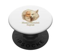 Man Is a Wolf to Man Homo Homini Lupus Latin Quote PopSockets Adhesive PopGrip