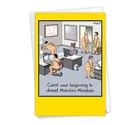 Man-Kini - Humorous Office Birthday Greeting Card with Envelope (4.63 x 6.75 Inch) - Adult Humor, Birthday Note Card for Woman Coworker, Employee, Business - B-Day Congratulations Stationery 8286