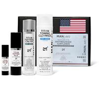 Man Labs Titan Anti-Ageing Face Care Set for Men, Oscar 2025 Face Care Set for Men, with Hyaluronic Acid and 10% Niacinamide Serum for Dark Spots, Wrinkles