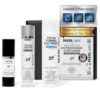 Man Labs Titan Men Skin Care Set for Men, Anti Aging Care Set with Face Serum and Face Cream for Men, with Niacinamide Peptide