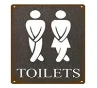 Man Lady Funny WC Sign Metal Poster Toilet Plate Tin Plaque KTV Bar Shop Bathroom Wall Decor Mural Home decoration 8 X 12 Inch(7)