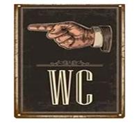 Man Lady Funny WC Sign Metal Poster Toilet Plate Tin Plaque KTV Bar Shop Bathroom Wall Decor Mural Home decoration 8 X 12 Inch(2)